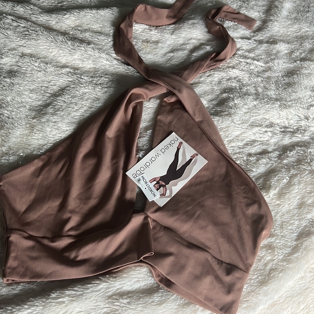 Naked wardrobe crop top in a dust pink color. - Picture 2 of 5